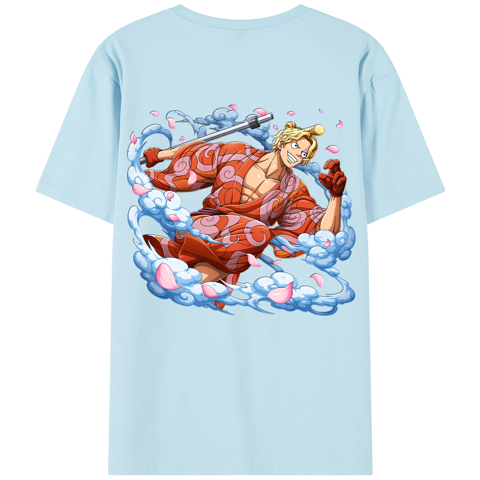 ワンピース サンジ ONE PIECE Sanji 綿100％半袖Tシャツ（背面プリント）